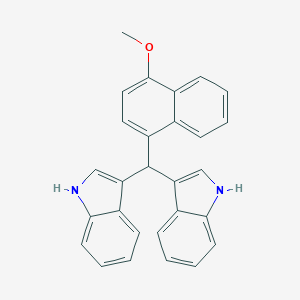 molecular formula C28H22N2O B308010 4-[di(1H-indol-3-yl)methyl]-1-naphthyl methyl ether 