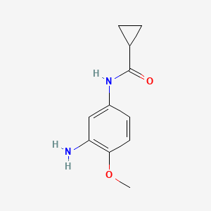 molecular formula C11H14N2O2 B3080110 N-(3-amino-4-methoxyphenyl)cyclopropanecarboxamide CAS No. 1082156-54-4