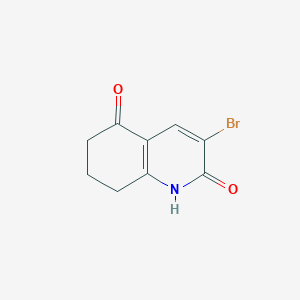 molecular formula C9H8BrNO2 B3080114 3-Bromo-7,8-dihydroquinoline-2,5(1H,6H)-dione CAS No. 1082159-72-5