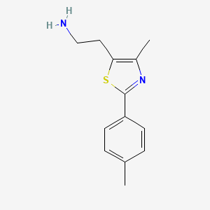 2-[4-Methyl-2-(4-methylphenyl)-1,3-thiazol-5-yl]ethan-1-amine