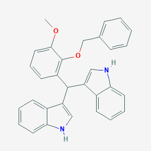 molecular formula C31H26N2O2 B308014 3-[[2-(benzyloxy)-3-methoxyphenyl](1H-indol-3-yl)methyl]-1H-indole 