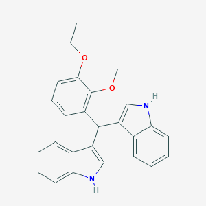 molecular formula C26H24N2O2 B308015 3-[(3-ethoxy-2-methoxyphenyl)(1H-indol-3-yl)methyl]-1H-indole 