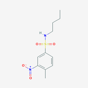 molecular formula C11H16N2O4S B3080154 N-butyl-4-methyl-3-nitrobenzenesulfonamide CAS No. 108227-53-8