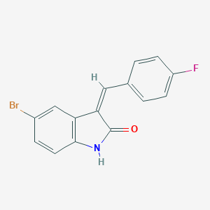 (3Z)-5-bromo-3-(4-fluorobenzylidene)-1,3-dihydro-2H-indol-2-one