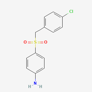 molecular formula C13H12ClNO2S B3080201 4-[(4-氯苯基)甲磺酰基]苯胺 CAS No. 108246-72-6