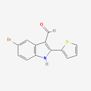 5-Bromo-2-(thiophen-2-yl)-1H-indole-3-carbaldehyde