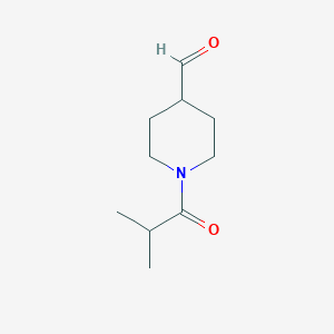 molecular formula C10H17NO2 B3080218 1-(2-Methylpropanoyl)piperidine-4-carbaldehyde CAS No. 1082481-68-2