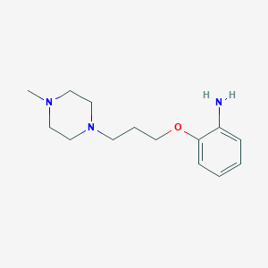 molecular formula C14H23N3O B3080222 2-[3-(4-Methylpiperazin-1-yl)propoxy]aniline CAS No. 1082510-08-4