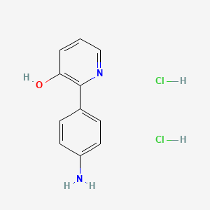molecular formula C11H12Cl2N2O B3080279 2-(4-Aminophenyl)-3-pyridinol dihydrochloride CAS No. 1082739-91-0