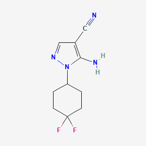 molecular formula C10H12F2N4 B3080285 5-氨基-1-(4,4-二氟环己基)-1h-吡唑-4-腈 CAS No. 1082745-53-6