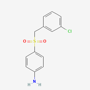 molecular formula C13H12ClNO2S B3080323 4-[(3-Chlorophenyl)methanesulfonyl]aniline CAS No. 1082842-30-5
