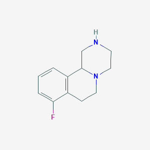 molecular formula C12H15FN2 B3080336 8-fluoro-2,3,4,6,7,11b-hexahydro-1H-pyrazino[2,1-a]isoquinoline CAS No. 1082871-93-9