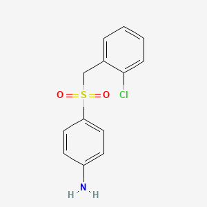 molecular formula C13H12ClNO2S B3080375 4-[(2-Chlorophenyl)methanesulfonyl]aniline CAS No. 1082911-17-8