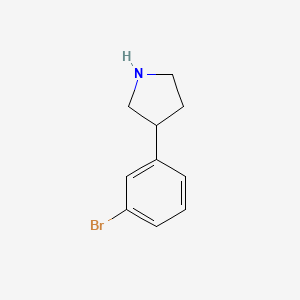 molecular formula C10H12BrN B3080377 3-(3-Bromophenyl)pyrrolidine CAS No. 1082926-06-4