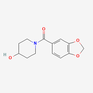 molecular formula C13H15NO4 B3080378 Benzo[d][1,3]dioxol-5-yl(4-hydroxypiperidin-1-yl)methanone CAS No. 1082928-77-5