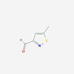 molecular formula C5H5NOS B3080423 5-Methyl-isothiazole-3-carbaldehyde CAS No. 1083274-36-5