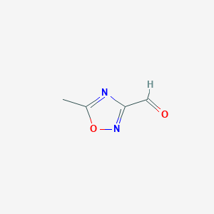 molecular formula C4H4N2O2 B3080426 5-Methyl-1,2,4-oxadiazole-3-carbaldehyde CAS No. 1083300-23-5