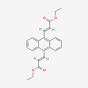 molecular formula C24H22O4 B3080448 Anthracene-9,10-bis(acrylic acid ethyl) ester CAS No. 108366-06-9