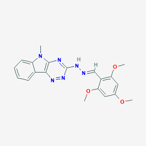 molecular formula C20H20N6O3 B308050 2,4,6-trimethoxybenzaldehyde (5-methyl-5H-[1,2,4]triazino[5,6-b]indol-3-yl)hydrazone 