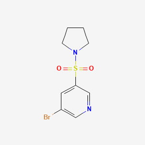 molecular formula C9H11BrN2O2S B3080506 3-Bromo-5-(pyrrolidin-1-ylsulfonyl)pyridine CAS No. 1086064-89-2