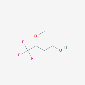 molecular formula C5H9F3O2 B3080529 4,4,4-Trifluoro-3-methoxy-1-butanol CAS No. 1086277-23-7
