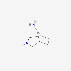 molecular formula C8H16N2 B3080545 3-甲基-3-氮杂双环[3.2.1]辛-8-胺 CAS No. 108640-12-6