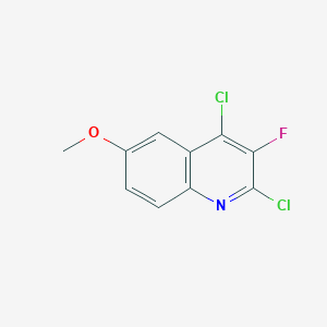 molecular formula C10H6Cl2FNO B3080556 2,4-Dichloro-3-fluoro-6-methoxyquinoline CAS No. 1086533-18-7