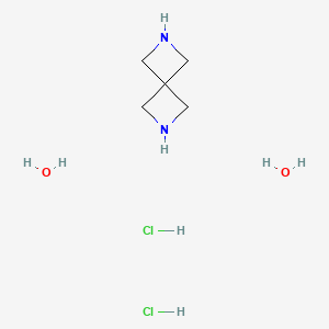 molecular formula C5H16Cl2N2O2 B3080583 2,6-二氮杂螺[3.3]庚烷二盐酸盐二水合物 CAS No. 1087740-50-8