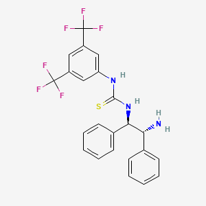 molecular formula C23H19F6N3S B3080612 1-((1R,2R)-2-Amino-1,2-diphenylethyl)-3-(3,5-bis(trifluoromethyl)phenyl)thiourea CAS No. 1088705-53-6