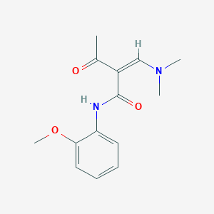 (2Z)-2-acetyl-3-(dimethylamino)-N-(2-methoxyphenyl)acrylamide