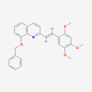 molecular formula C27H25NO4 B308064 8-(Benzyloxy)-2-[2-(2,4,5-trimethoxyphenyl)vinyl]quinoline 