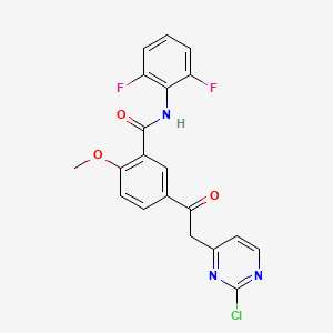 molecular formula C20H14ClF2N3O3 B3080647 5-(2-(2-氯嘧啶-4-基)乙酰)-N-(2,6-二氟苯基)-2-甲氧基苯甲酰胺 CAS No. 1089278-52-3