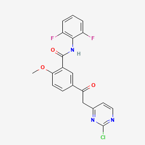 5-(2-(2-chloropyrimidin-4-yl)acetyl)-N-(2,6-difluorophenyl)-2-methoxybenzamide