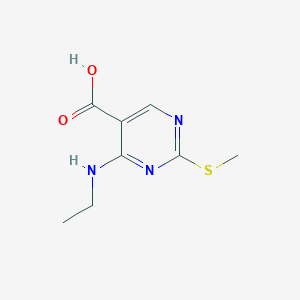 molecular formula C8H11N3O2S B3080675 4-Ethylamino-2-methylthiopyrimidine-5-carboxylic acid CAS No. 1089724-08-2