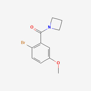 molecular formula C11H12BrNO2 B3080693 1-(2-Bromo-5-methoxybenzoyl)azetidine CAS No. 1090366-23-6