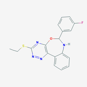 3-(Ethylthio)-6-(3-fluorophenyl)-6,7-dihydro[1,2,4]triazino[5,6-d][3,1]benzoxazepine