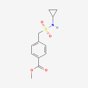 molecular formula C12H15NO4S B3080728 Methyl 4-[(cyclopropylsulfamoyl)methyl]benzoate CAS No. 1091876-96-8