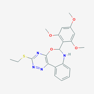 3-(Ethylsulfanyl)-6-(2,4,6-trimethoxyphenyl)-6,7-dihydro[1,2,4]triazino[5,6-d][3,1]benzoxazepine