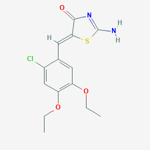 molecular formula C14H15ClN2O3S B308079 5-(2-Chloro-4,5-diethoxybenzylidene)-2-imino-1,3-thiazolidin-4-one 