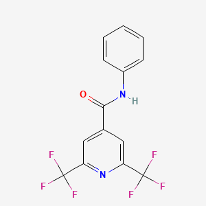 molecular formula C14H8F6N2O B3080796 N-phenyl-2,6-bis(trifluoromethyl)pyridine-4-carboxamide CAS No. 1092346-76-3