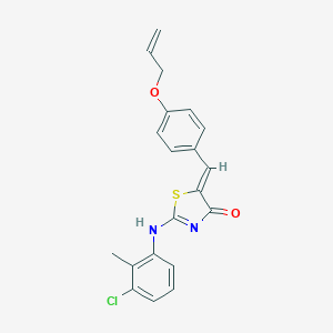 molecular formula C20H17ClN2O2S B308081 (5Z)-2-(3-chloro-2-methylanilino)-5-[(4-prop-2-enoxyphenyl)methylidene]-1,3-thiazol-4-one 