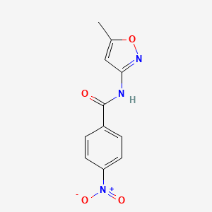 molecular formula C11H9N3O4 B3080858 N-(5-Methyl-isoxazol-3-yl)-4-nitro-benzamide CAS No. 109300-32-5
