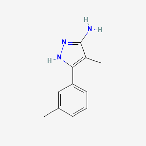 molecular formula C11H13N3 B3080866 4-甲基-5-间甲苯基-2H-吡唑-3-胺 CAS No. 1093060-48-0