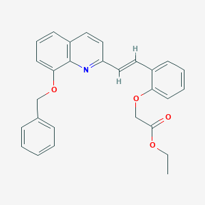 Ethyl (2-{2-[8-(benzyloxy)-2-quinolinyl]vinyl}phenoxy)acetate