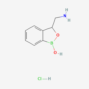 molecular formula C8H11BClNO2 B3080937 3-(Aminomethyl)-1,3-dihydro-2,1-benzoxaborol-1-ol hydrochloride CAS No. 1093642-78-4