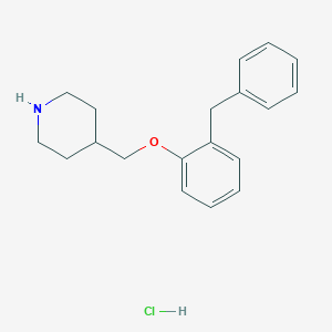 molecular formula C19H24ClNO B3080951 4-[(2-Benzylphenoxy)methyl]piperidine hydrochloride CAS No. 1093653-14-5
