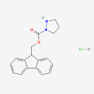 (9H-Fluoren-9-yl)methyl pyrazolidine-1-carboxylate hydrochloride