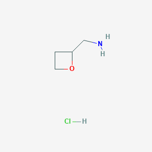 molecular formula C4H10ClNO B3080967 Oxetan-2-ylmethanamine hydrochloride CAS No. 1093881-65-2