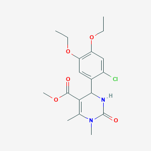 molecular formula C18H23ClN2O5 B308098 Methyl 4-(2-chloro-4,5-diethoxyphenyl)-1,6-dimethyl-2-oxo-1,2,3,4-tetrahydro-5-pyrimidinecarboxylate 