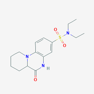 molecular formula C16H23N3O3S B3080980 N,N-Diethyl-6-oxo-6,6a,7,8,9,10-hexahydro-5H-pyrido[1,2-a]quinoxaline-3-sulfonamide CAS No. 1093973-85-3